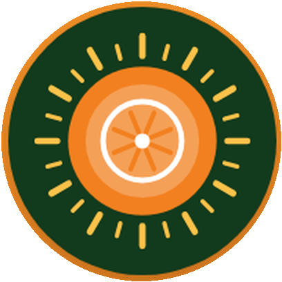 Logo Macarotte : soleil et tranche de carotte